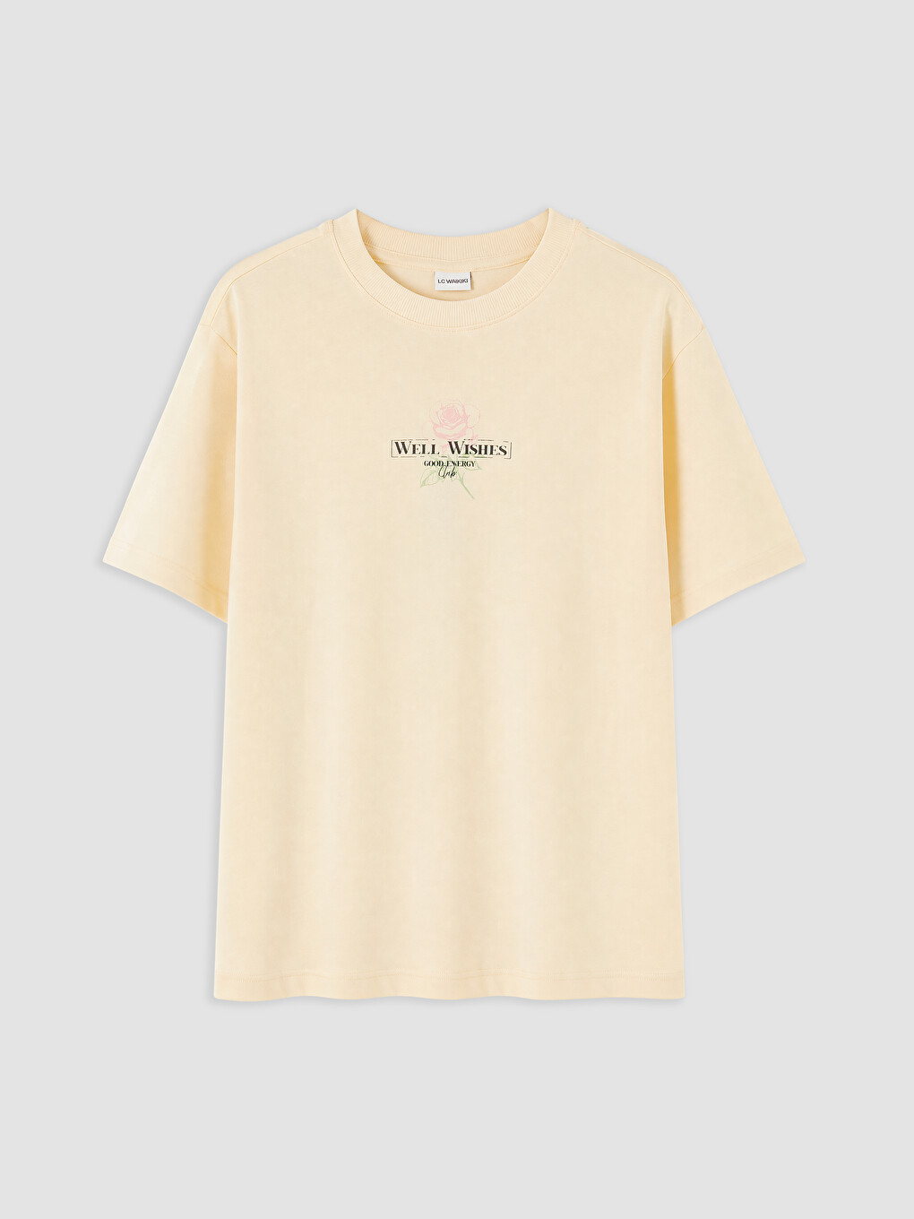 Crew Neck Printed Girls' T-shirt
