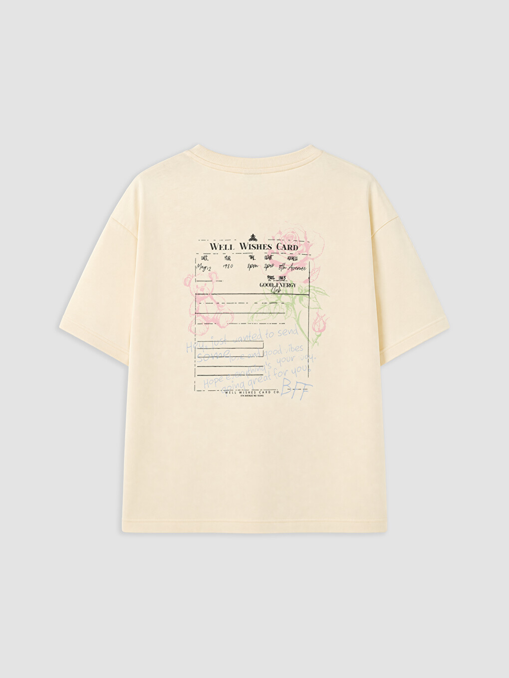Crew Neck Printed Girls' T-shirt-1