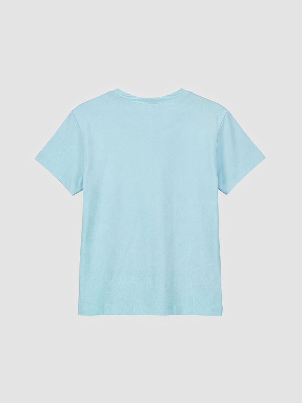 Beyaz Bisiklet Yaka Baskılı Kız Çocuk 2'li Tişört-6