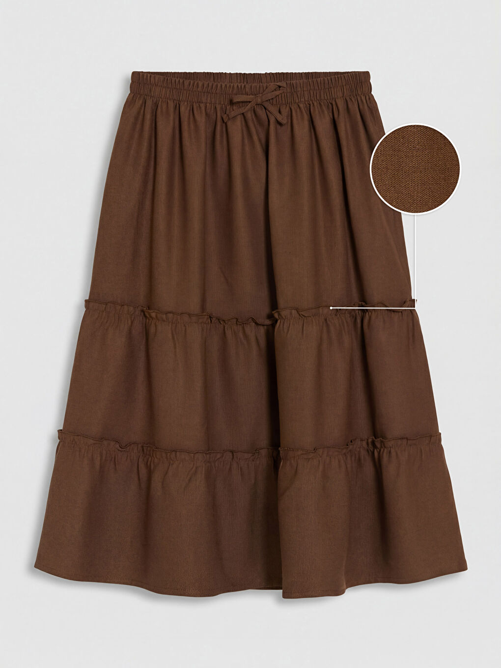 Kahverengi Kız Çocuk Katkat Etek