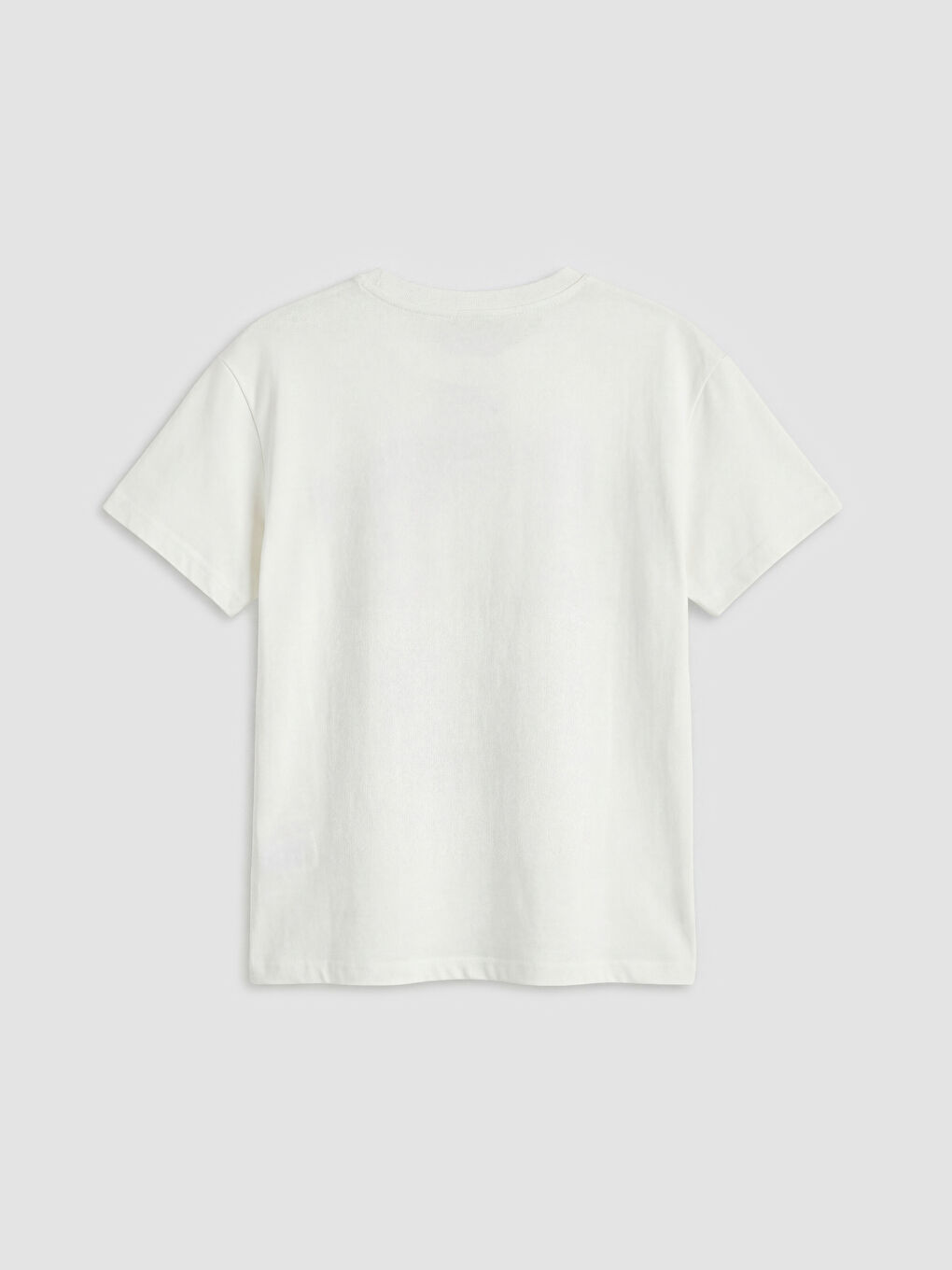 Ekru Bisiklet Yaka Capyfun Baskılı Kız Çocuk Tişört-1