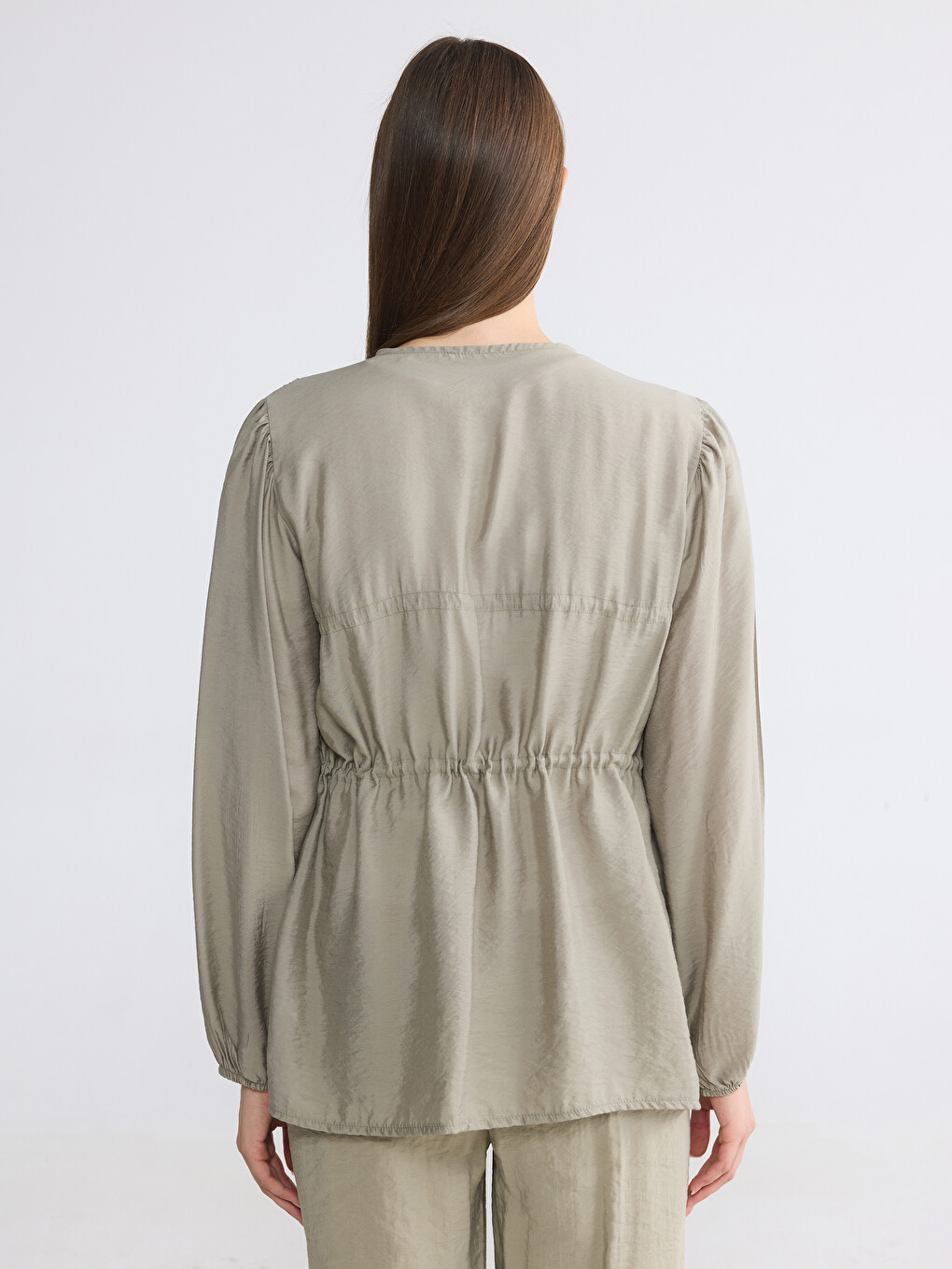V Neck Tie Detail Women's Kimono-3