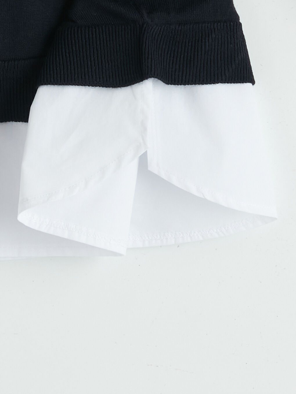 Lacivert Gömlek Yaka Kız Çocuk Triko Kazak-2