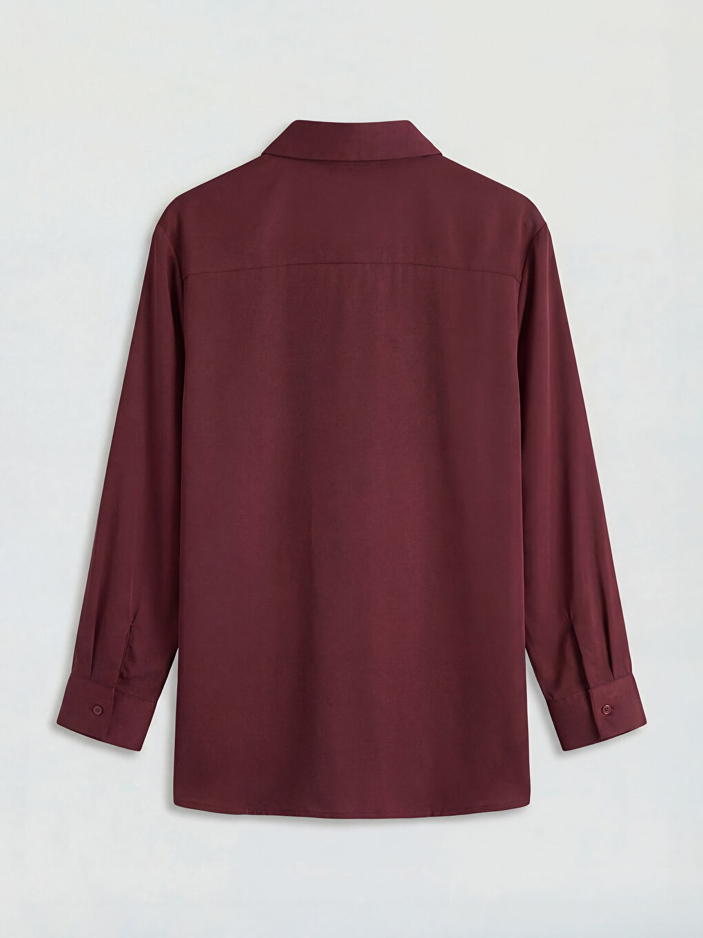 Kırmızı Saten Kadın Gömlek-1