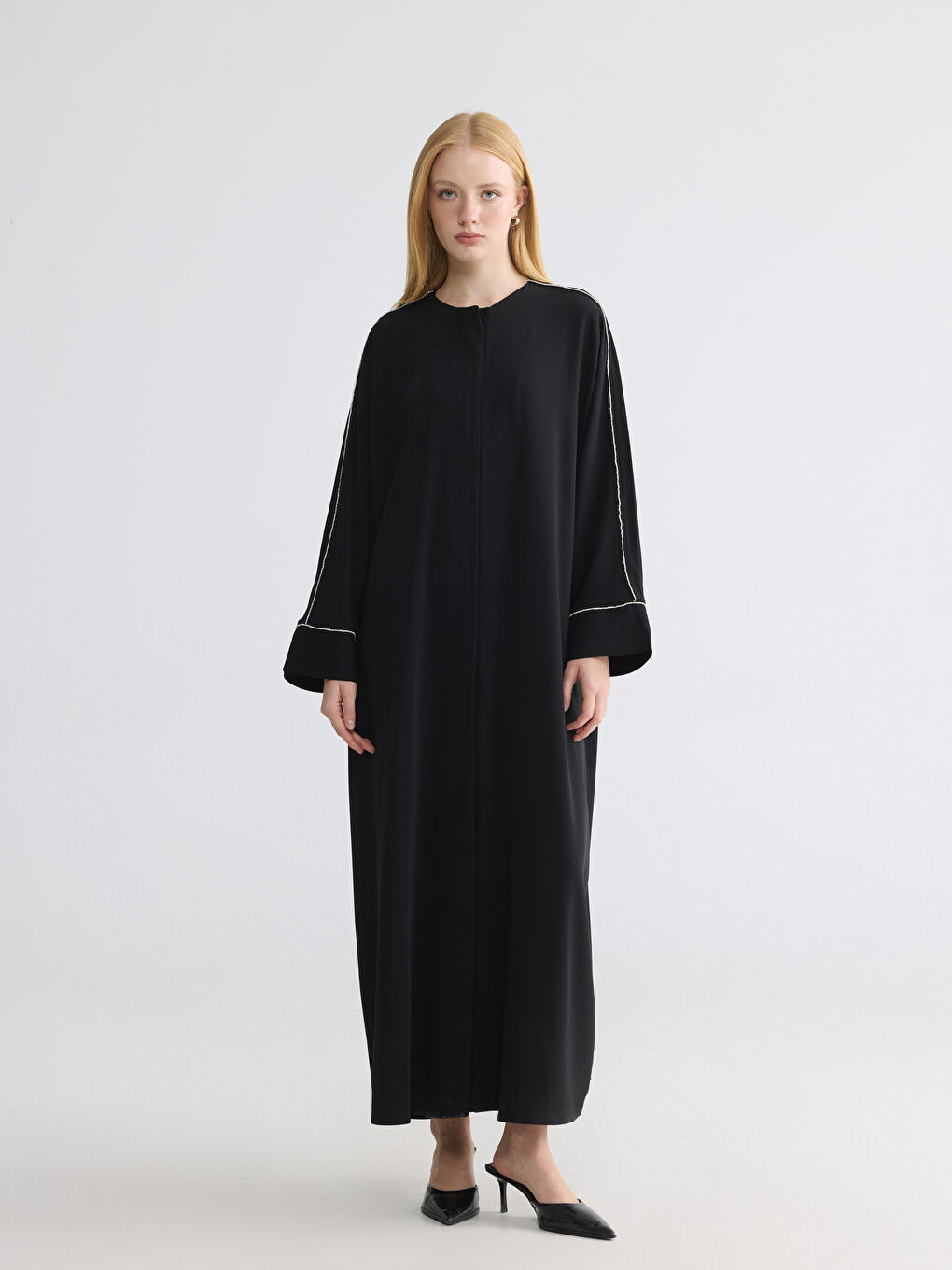 Crew Neck Oversize Crepe Women's Abaya-1
