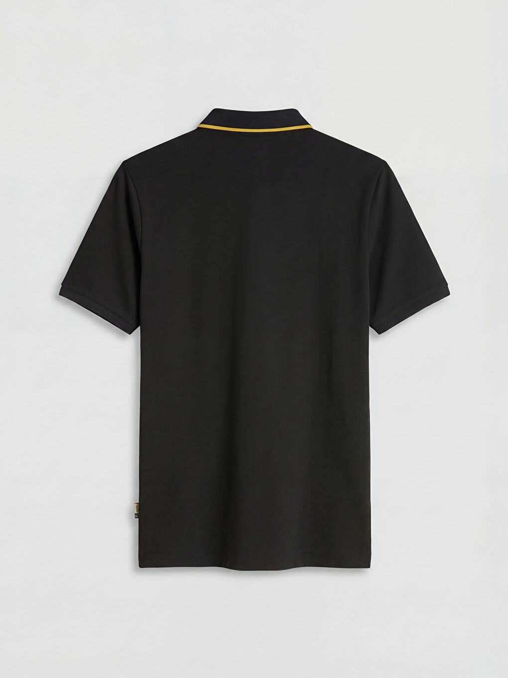 Siyah Polo Yaka Real Madrid Baskılı Erkek Spor Tişört-7