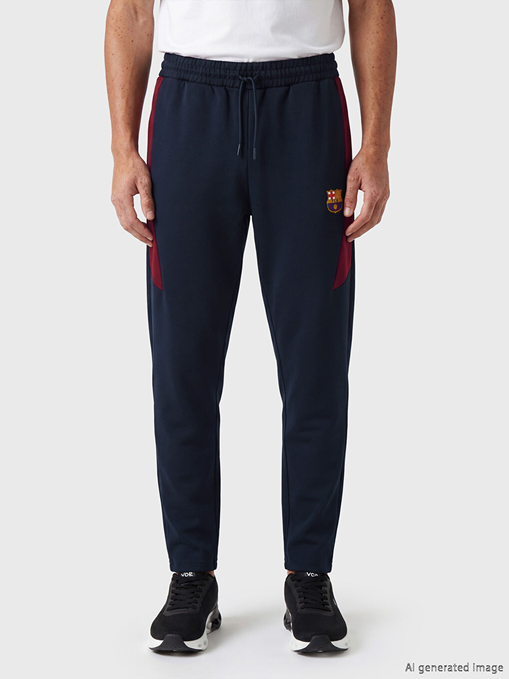 Regular Fit Barcelona Embroidered Men's Sweatpants-1