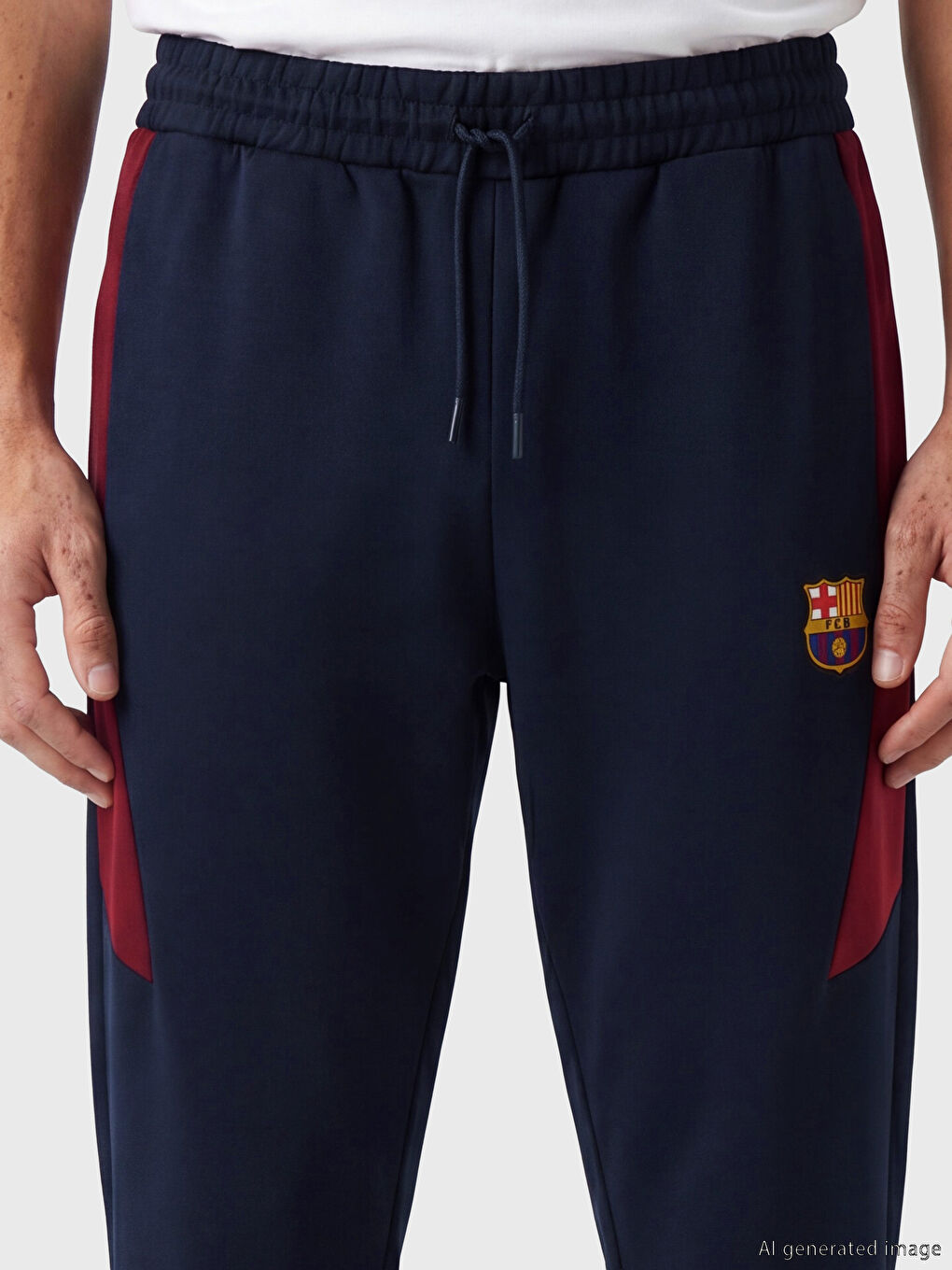 Regular Fit Barcelona Embroidered Men's Sweatpants-2