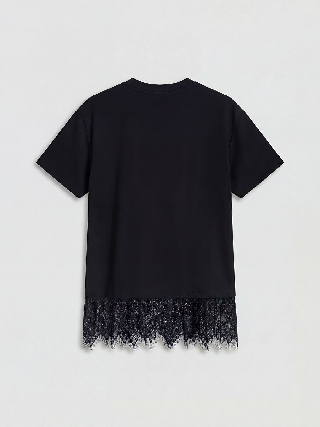 Lace Detailed Soft Touch Women's T-Shirt-5