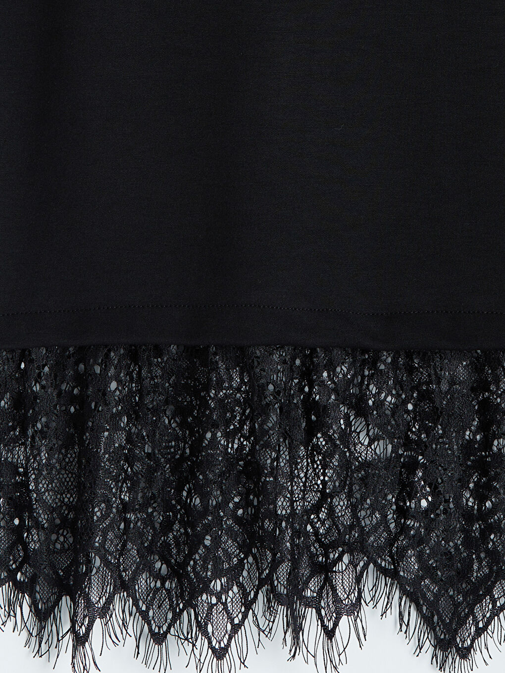 Lace Detailed Soft Touch Women's T-Shirt-6