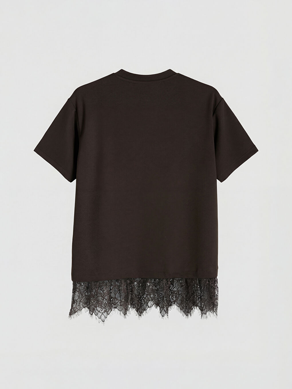 Lace Detailed Soft Touch Women's T-Shirt-5