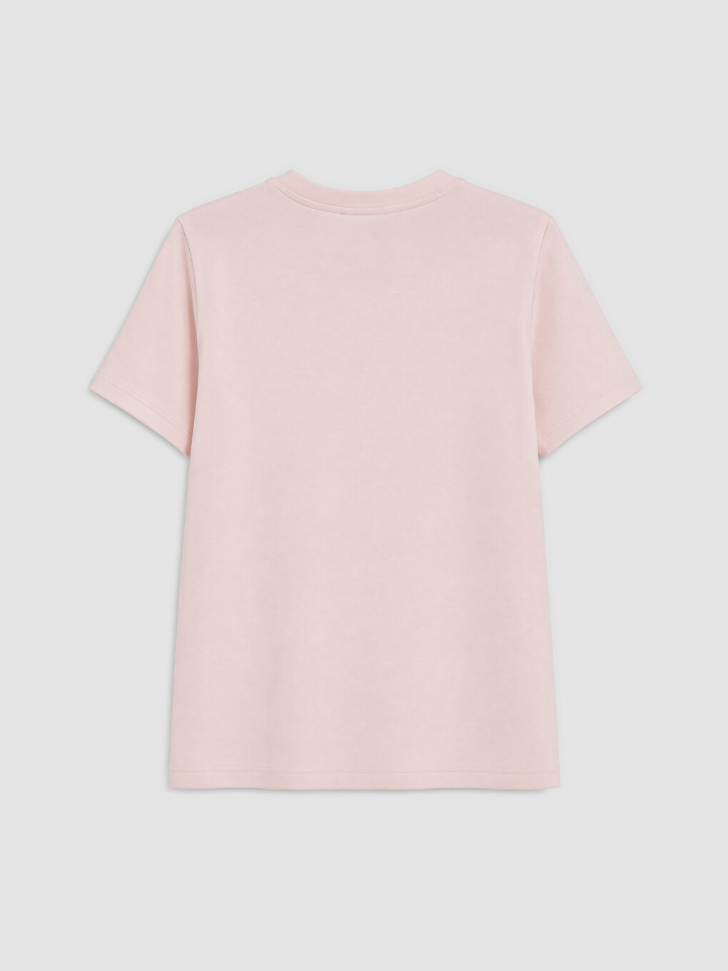 Pembe Nakışlı Soft Touch Kadın Tişört-1