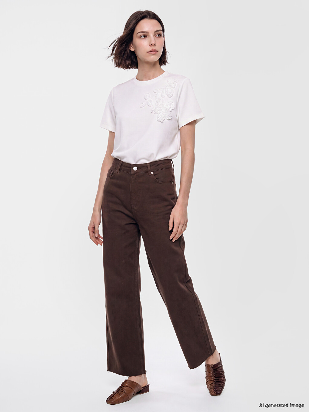 Woman White T-shirt-1