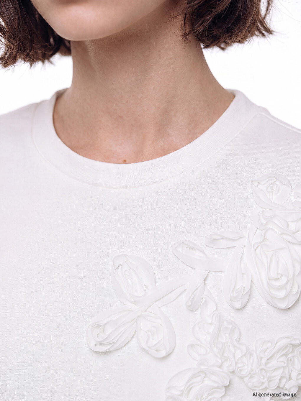 Woman White T-shirt-2