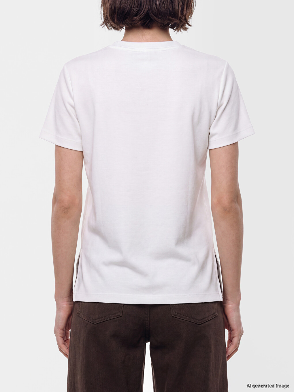 Woman White T-shirt-3