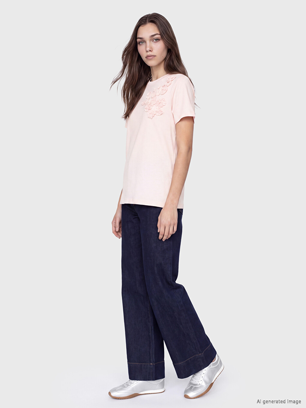Embroidered Soft Touch Women's T-shirt-1