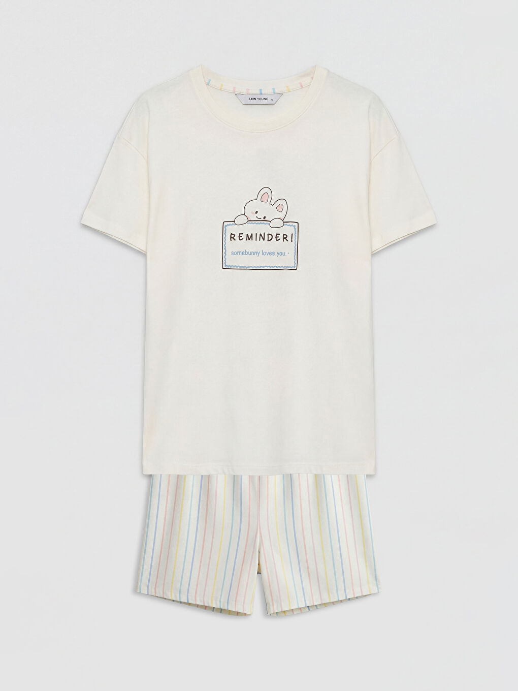 Bisiklet Yaka Baskılı Kadın Pijama Takımı-4