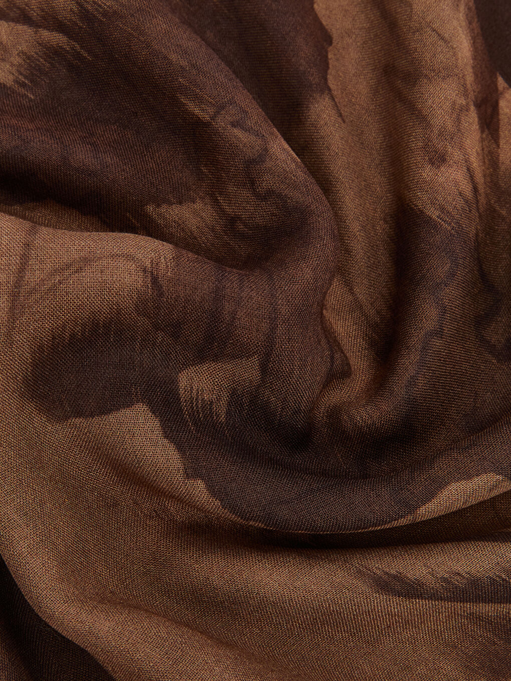 Kahverengi Desenli Kadın Şal-2