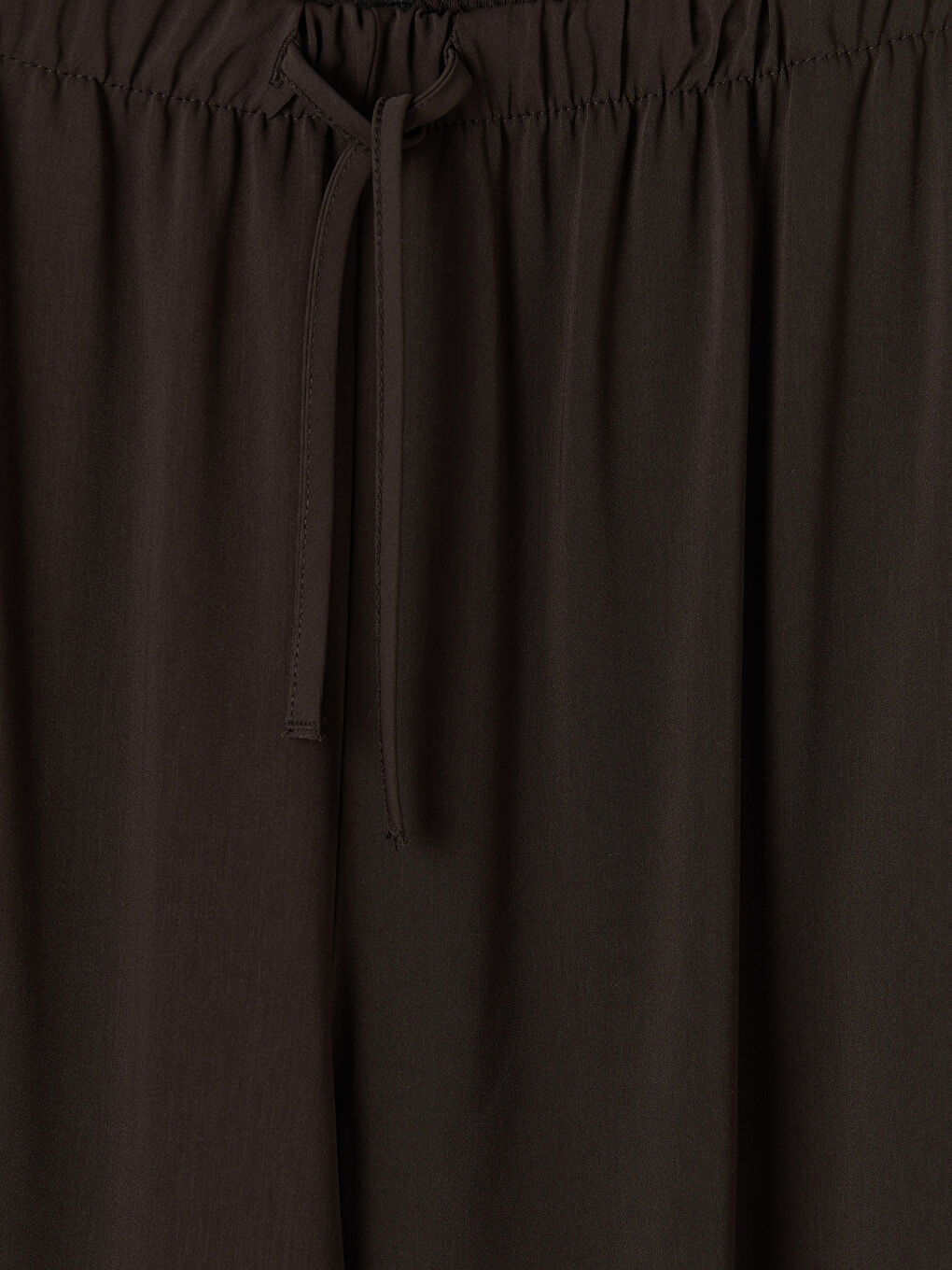 Kahverengi Beli Lastikli Kadın Jogger Pantolon-2