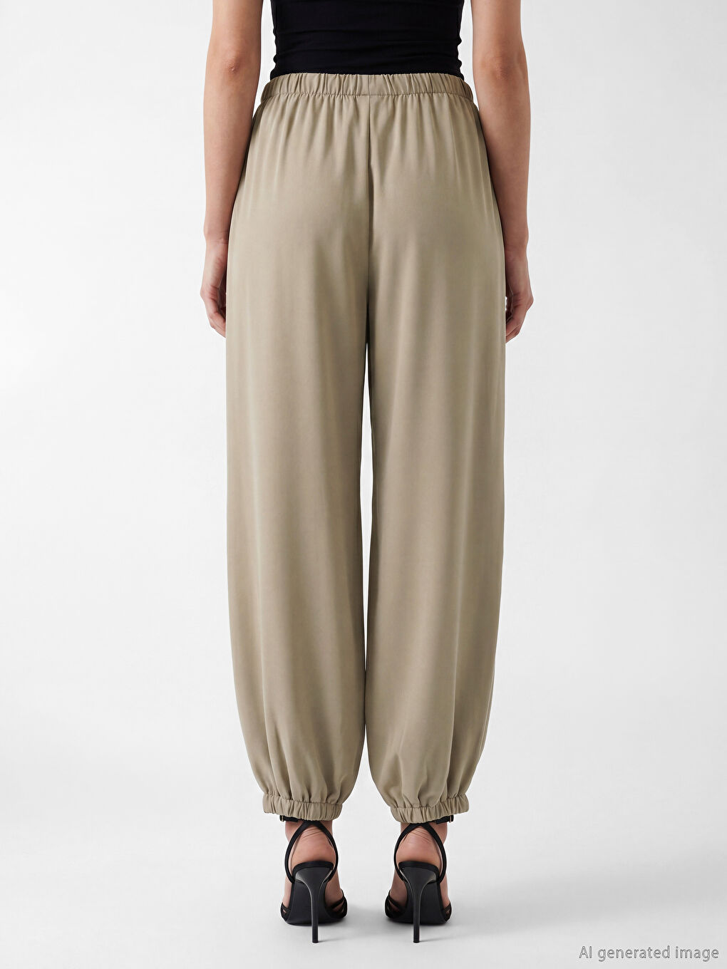 Elastic Waist Women's Jogger Trousers-3