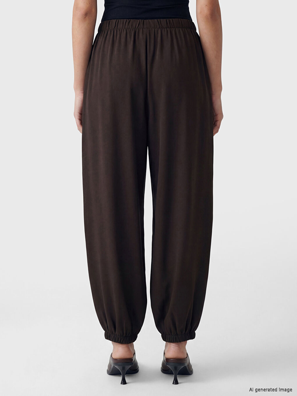 Elastic Waist Women's Jogger Trousers-3