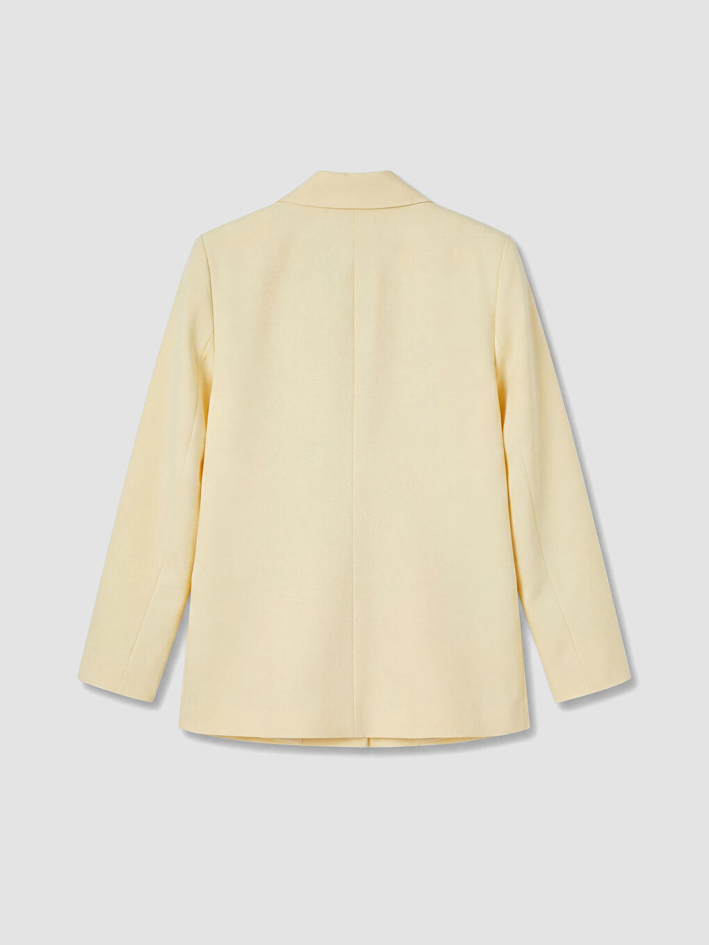 Sarı Keten Karışımlı Kadın Blazer Ceket-1