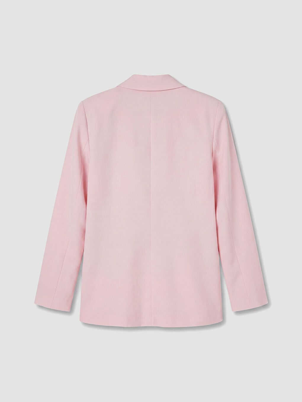 Pembe Keten Karışımlı Kadın Blazer Ceket-1