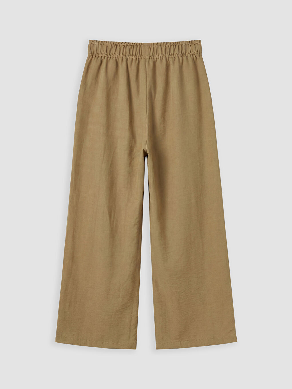 Yeşil Beli Lastikli Kadın Pantolon-1