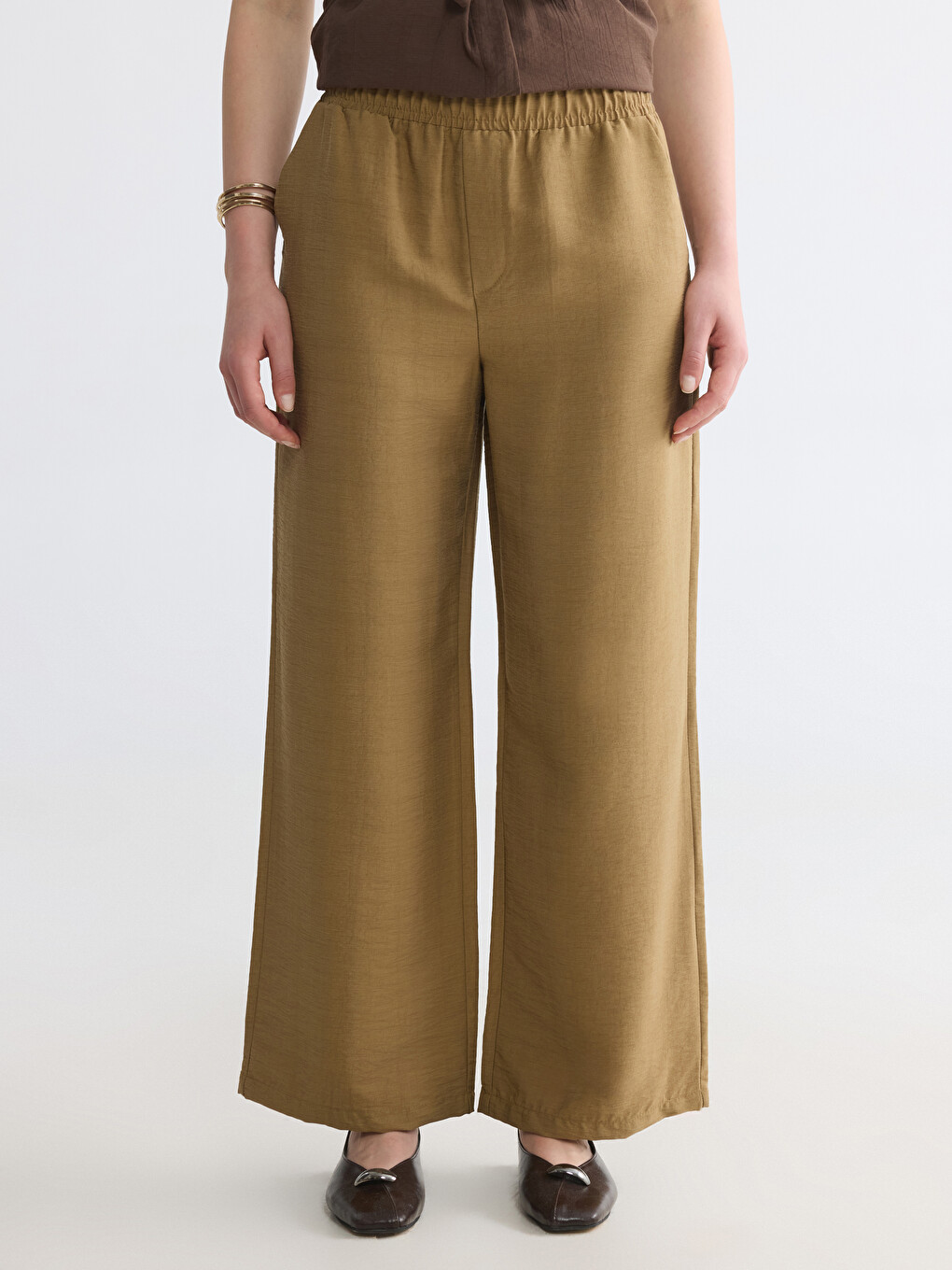 Elastic Waist Women's Trousers-1