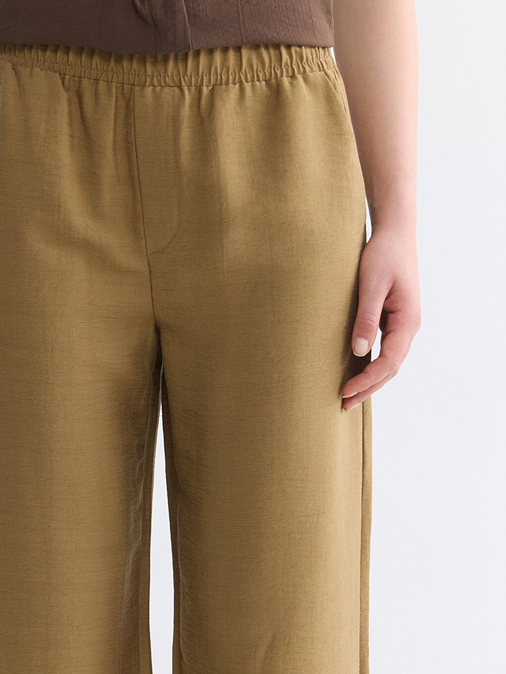 Elastic Waist Women's Trousers-2