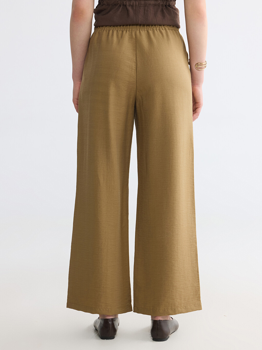 Elastic Waist Women's Trousers-3