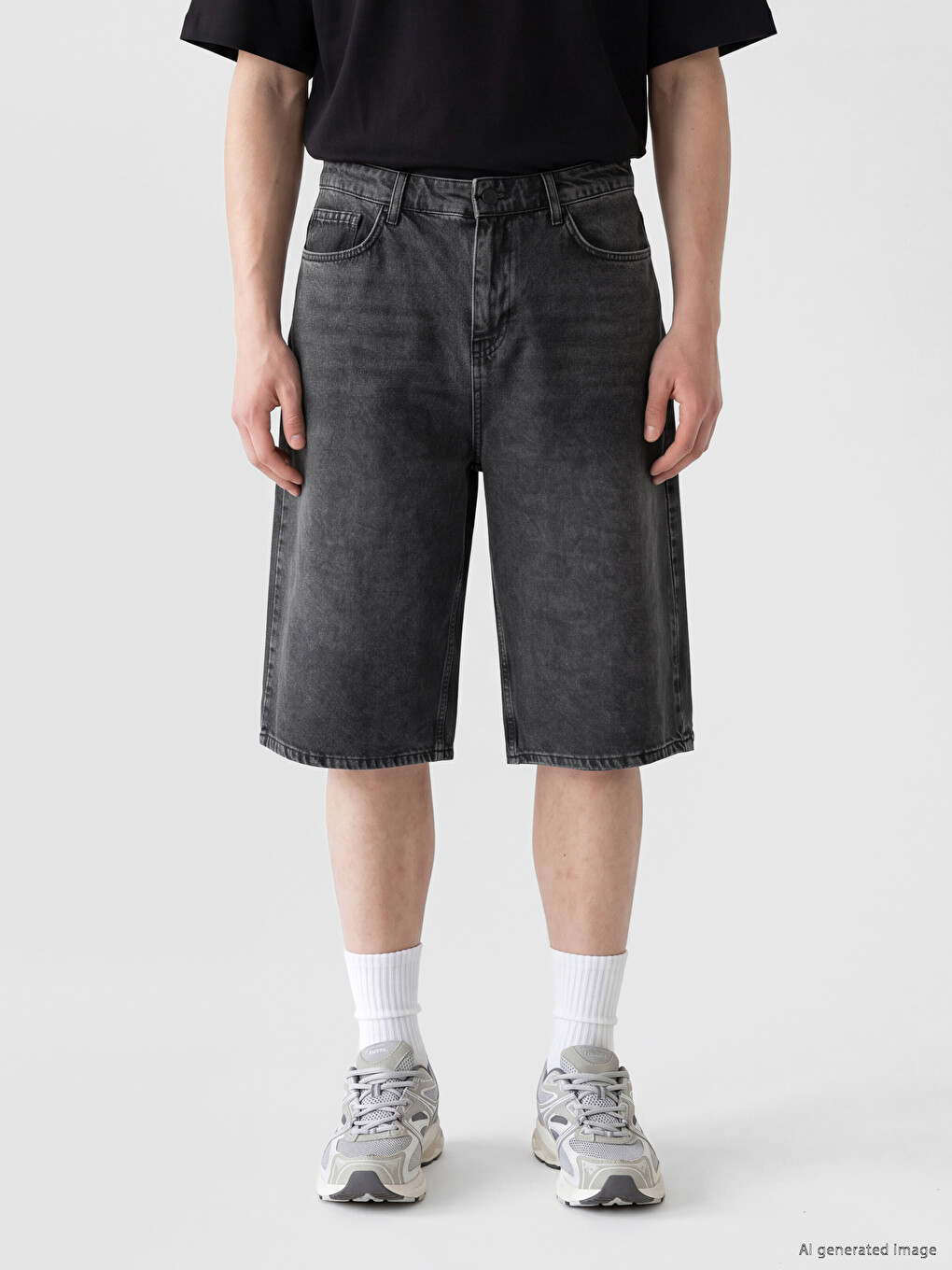 Loose Fit Men's Denim Shorts-1