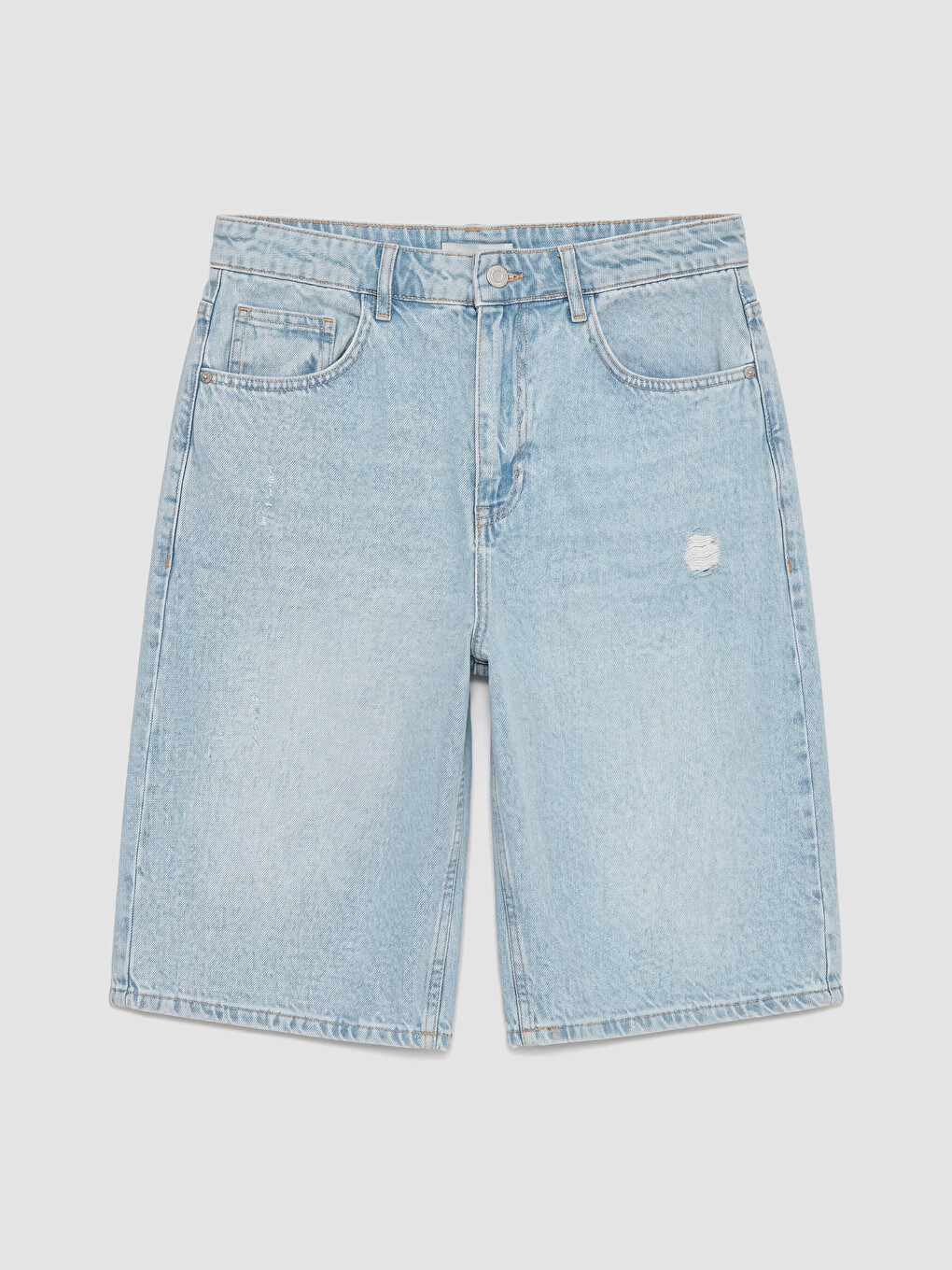İndigo Loose Fit Erkek Jean Şort