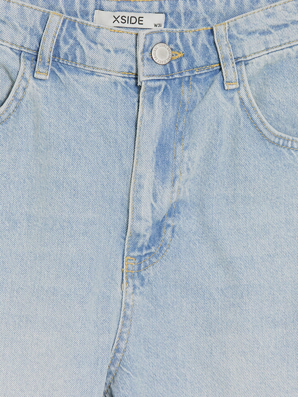 İndigo Loose Fit Erkek Jean Şort-1