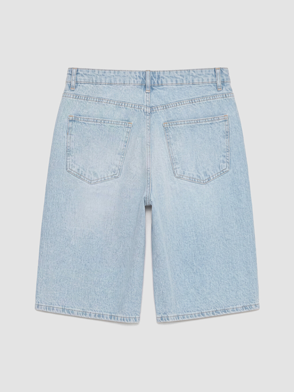 İndigo Loose Fit Erkek Jean Şort-2