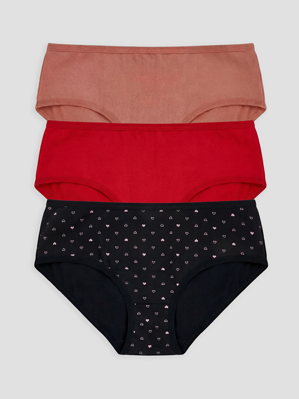 Siyah Baskılı Bikini Külot 3'lü