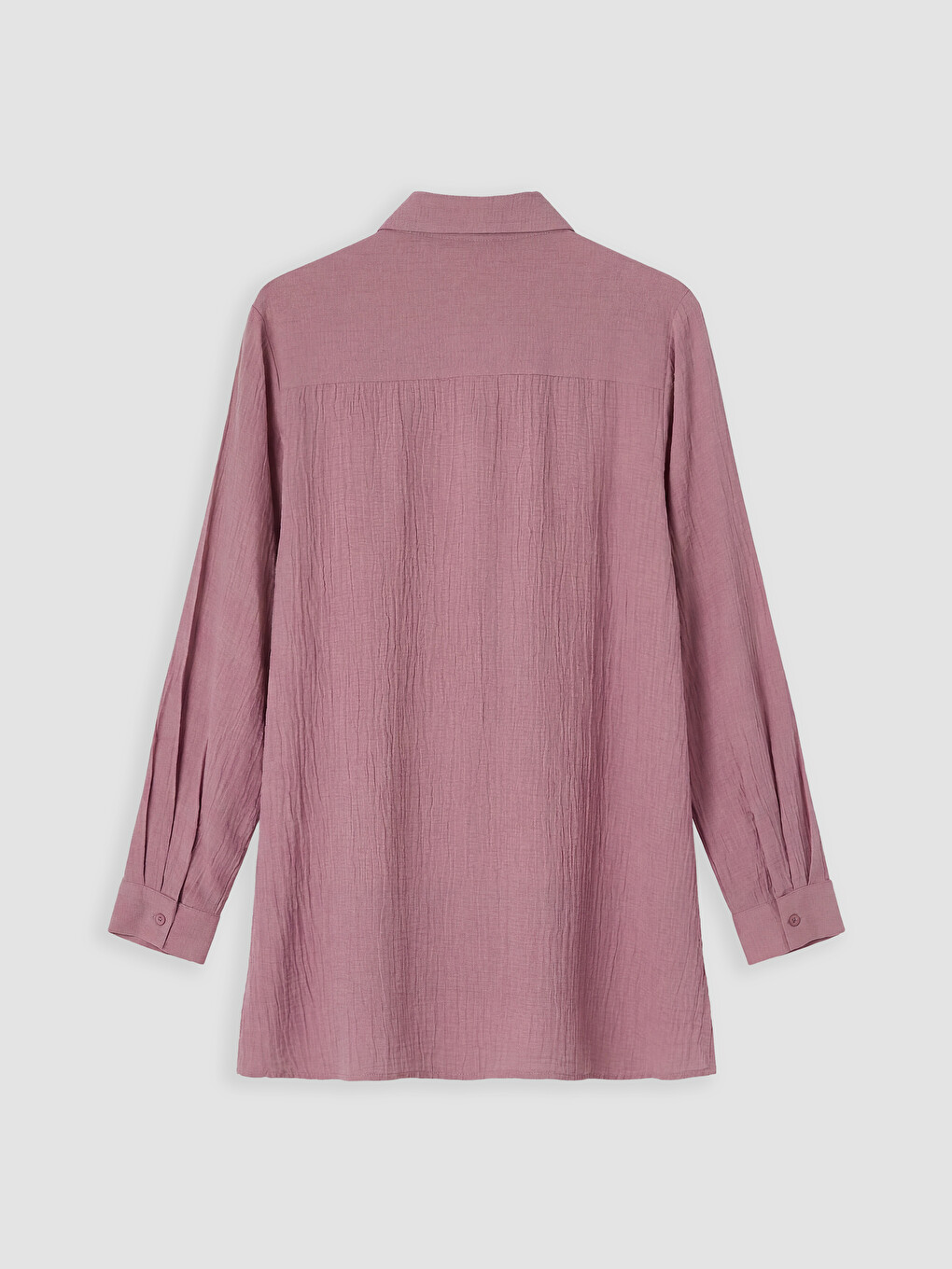 Pembe Dokulu Kadın Gömlek Tunik-1