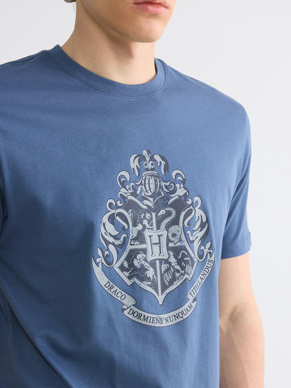 Crew Neck Harry Potter Printed Men's T-Shirt-2