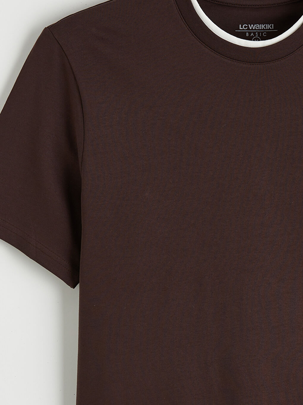 Kahverengi Bisiklet Yaka Erkek Tişört-6