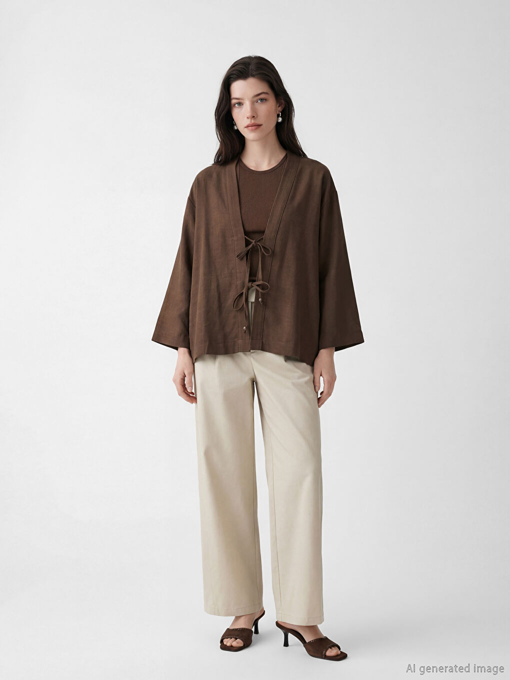 V Neck Women's Kimono-1