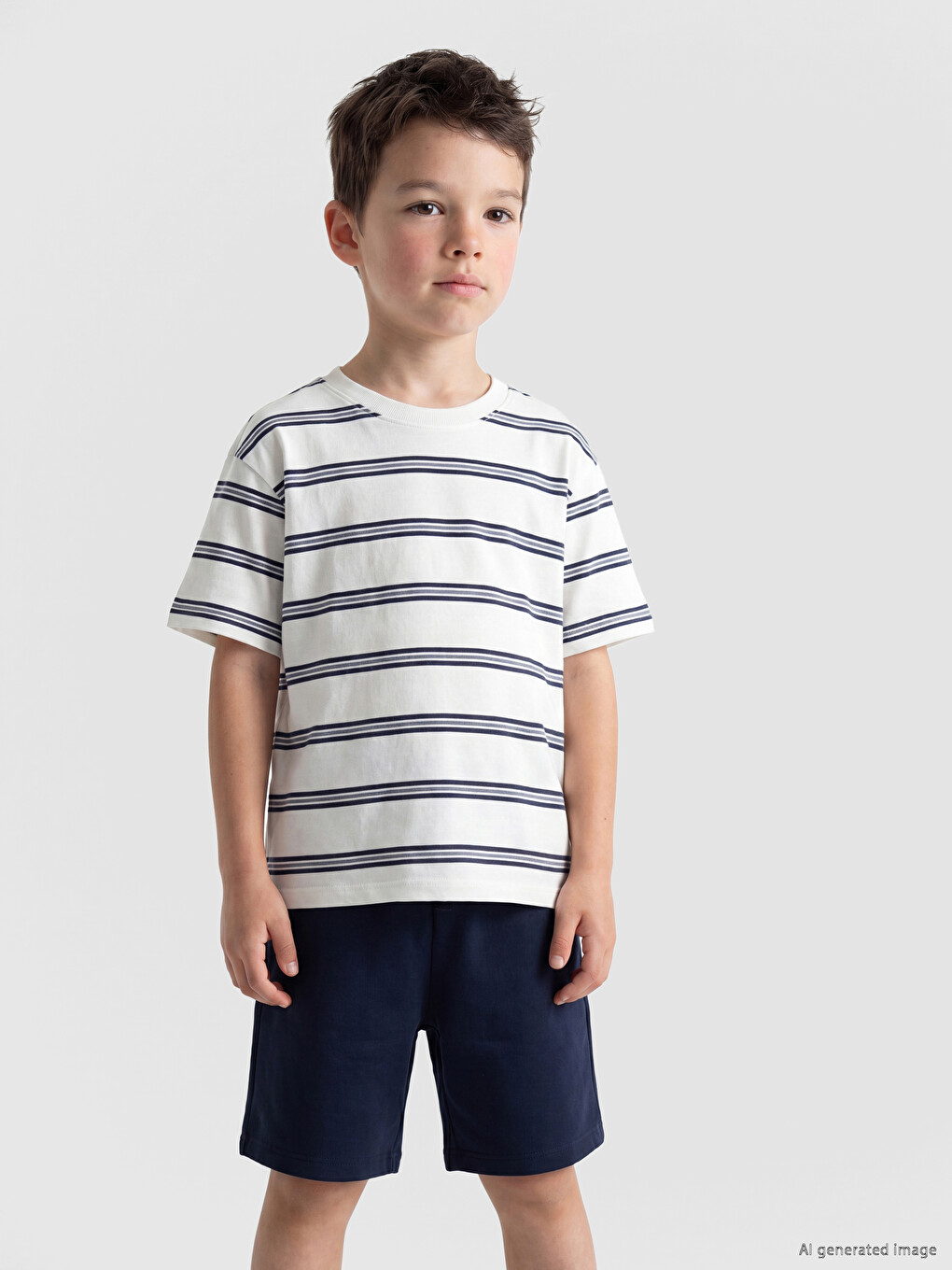 Ensemble de shorts rayés pour garçons