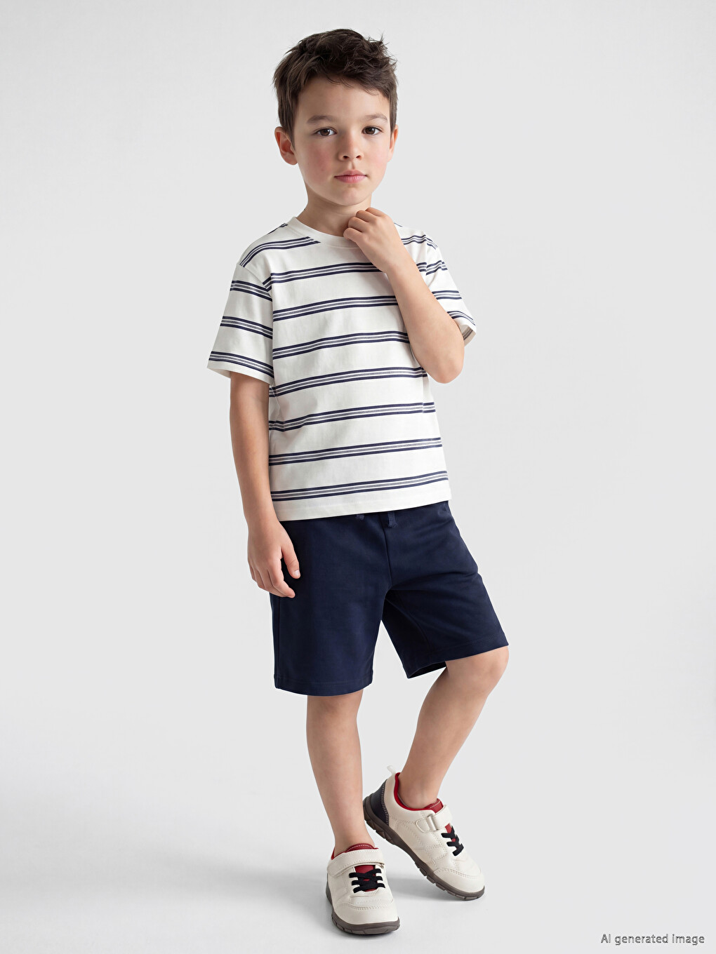 Ensemble de shorts rayés pour garçons-1