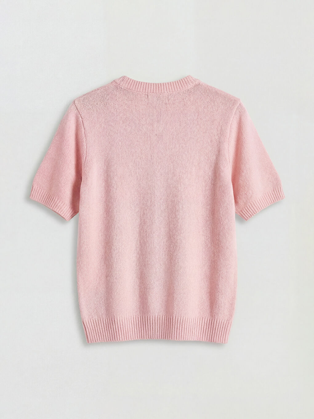 Pembe Bisiklet Yaka Kadın Triko Kazak	-4