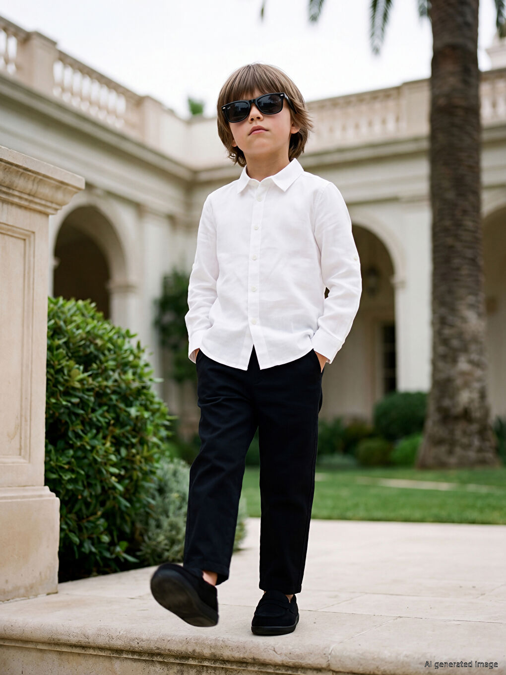 Baggy Fit Boys' Gabardine Trousers