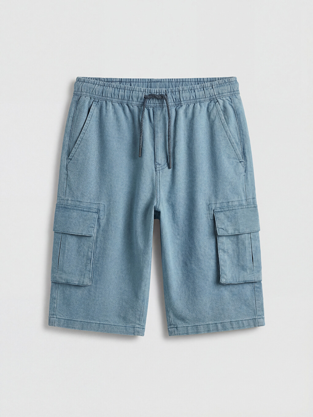Pantaloni scurți din denim Regular Fit pentru bărbați-4