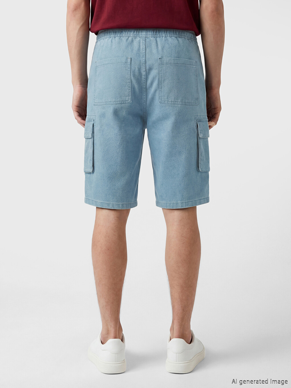 Pantaloni scurți din denim Regular Fit pentru bărbați-3