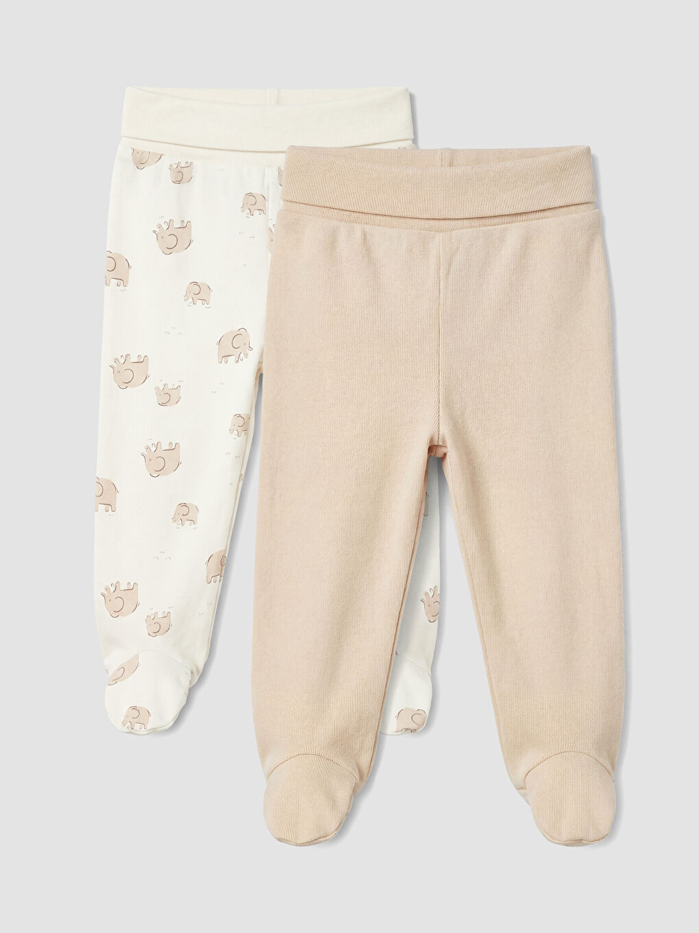 Ekru Erkek Bebek Pantolon 2'li