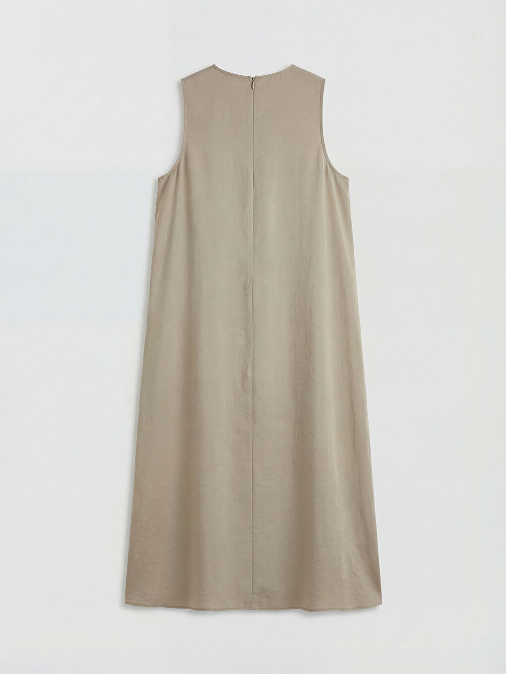 Yeşil Modal Karışımlı A Kesim Elbise-5