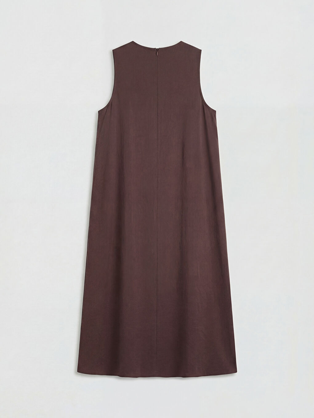 Kahverengi Modal Karışımlı A Kesim Elbise-5