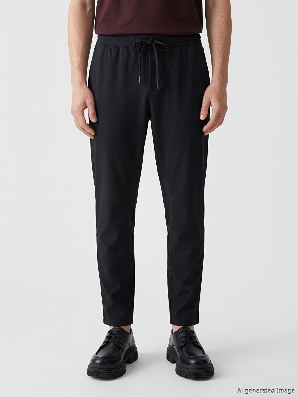 Siyah Slim Fit Erkek Pantolon-1